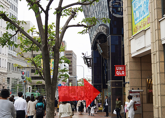 iCracked Store 神戸三宮元町への道順3