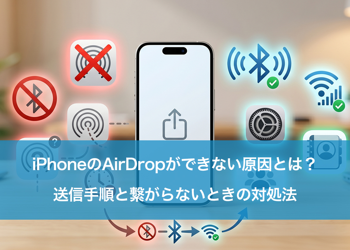 iPhoneのAirDropができない原因とは？送信手順と繋がらないときの対処法