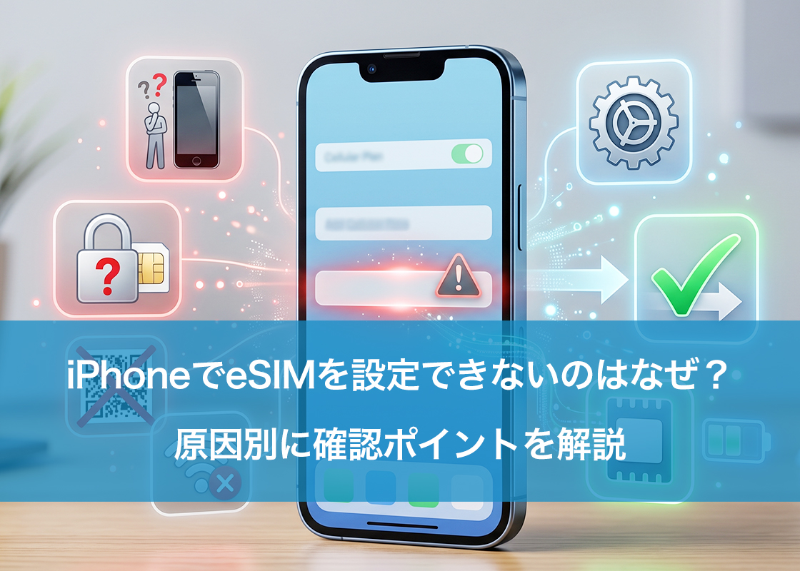 iPhoneでeSIMを設定できないのはなぜ？原因別に確認ポイントを解説