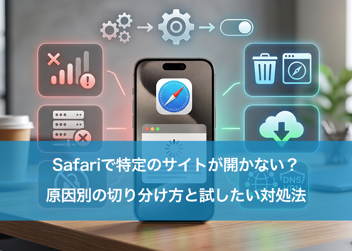 Safariで特定のサイトが開かない?原因別の切り分け方と試したい対処法