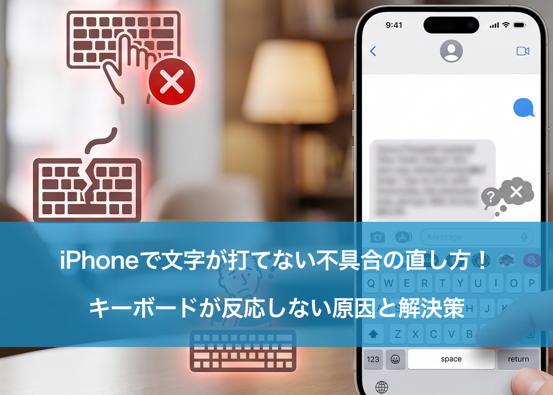 iPhoneで文字が打てない不具合の直し方！キーボードが反応しない原因と解決策